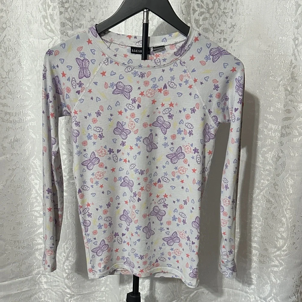 Kidtopia Multicolor Doodle Print Shirt, Sz Large